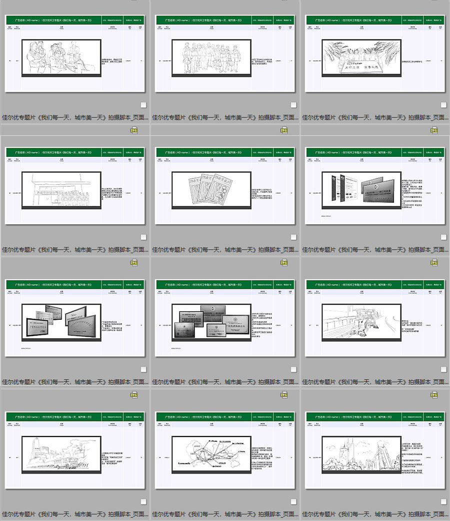 佳爾優專題片《我們每一天，城市美一天》拍攝腳本11